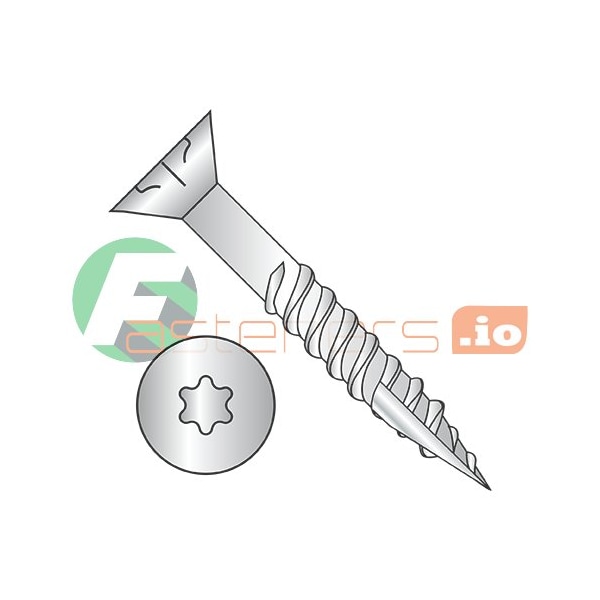 Newport Fasteners Wood Screw, #10, 2-1/2 in, Plain 18-8 Stainless Steel Flat Head Torx Drive, 700 PK 470394 - main
